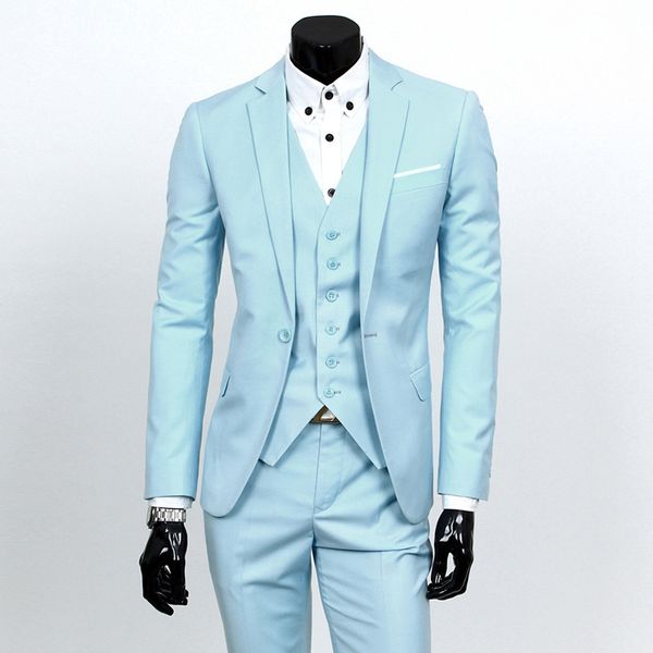 

plus size 5xl 6xl mens suit solid color formal business one button 3-piece suit slim fit three piece wedding men suits, White;black