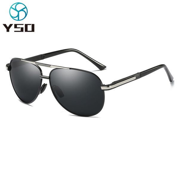 

yso metal frame sunglasses for men polarized uv protection glasses for car driving men vintage desing sunglasses goggles 515, White;black