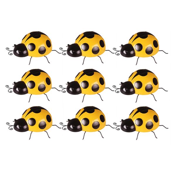 

9x metal ladybird model hand painted wall hanging ladybug kindergarten decor