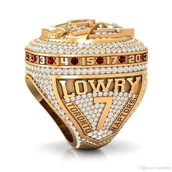 

new 2019 authority toronto championship ring raptors championship men rings tideholiday fans gifts lowry finger ring wholesale jewelry, Golden;silver