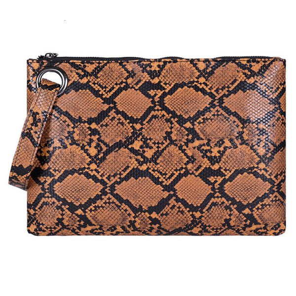 

fashion serpentine womens clutch bag leather women envelope bag clutch evening bag female snake clutches handbag sac femme h20