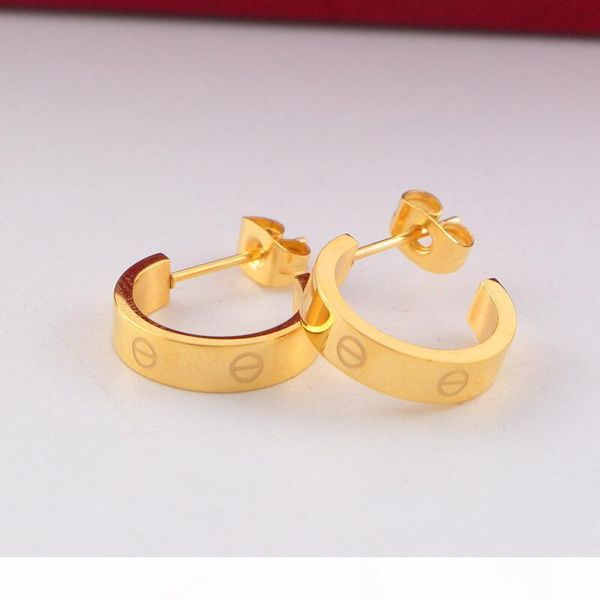 

a 316l titanium steel fashion mens earrings wedding jewelry women charm earrings silver rose gold stud earrings, Golden;silver