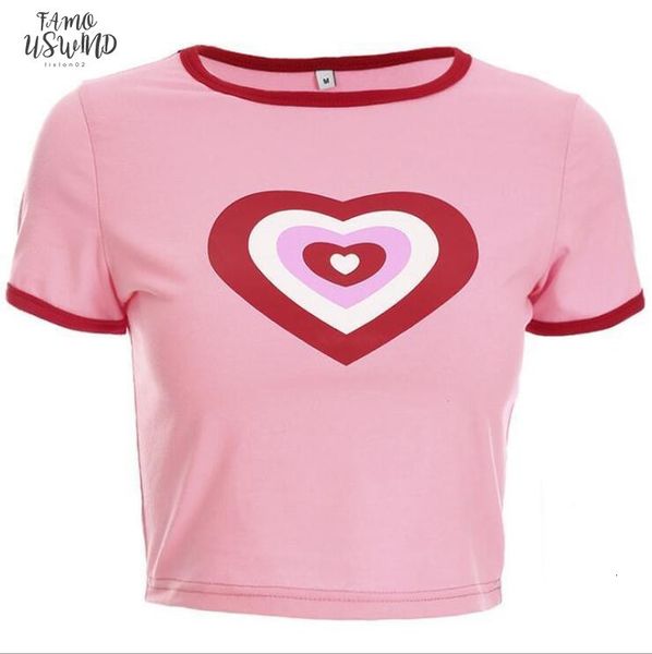 

2020 new fashion women t shirts summer new love heart print short sleeve t shirt drop shipping good quality, White