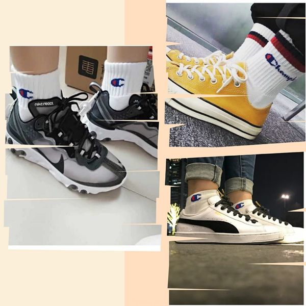

dgydu 3 pairs of c- standard cotton sports boat casual fashion street trendy champion men's medium boat medium socks and women's t, Black