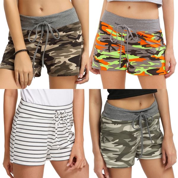 

women shorts quick dry high elasticity double layer shorts with phone pocket for fitness training jl#1221, White;black