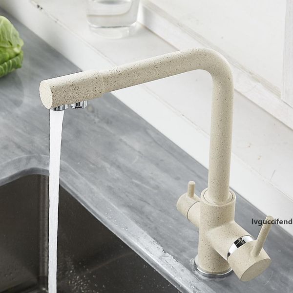 

kitchen filtered faucet balck with dot brass purifier faucet dual sprayer drinking water tap vessel sink mixer tap torneira t200424