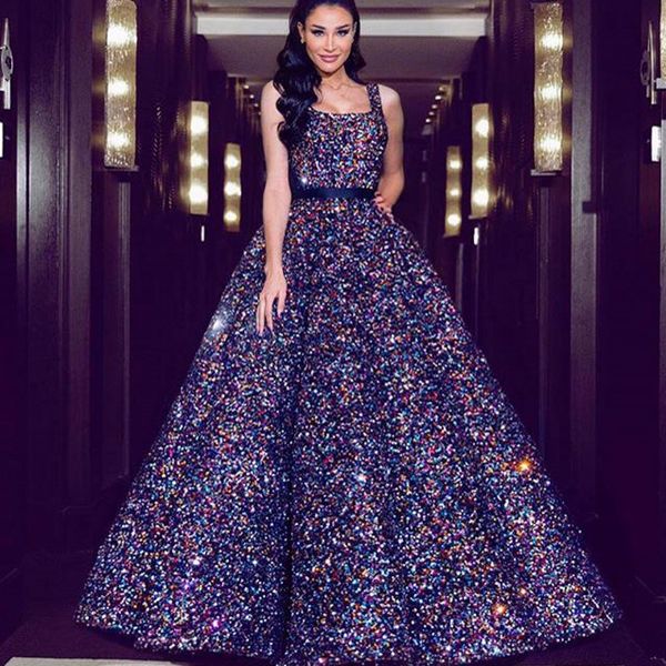 

ball gown sequin prom dresses, Black