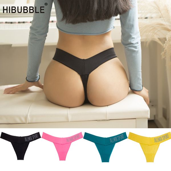 

2020 arrival string sport style panties seamless thong women cotton underpants letter tanga lady briefs underwear -xl, Black;pink