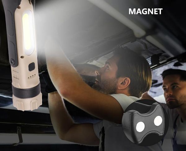 

portable lanterns high power rechargeable led spotlight handheld searchlight l2 tactical work light magnet camping