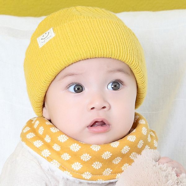 

korean new children's warm round newborn tire wool warm hat baby cap baby cap knitted hat, Blue;gray
