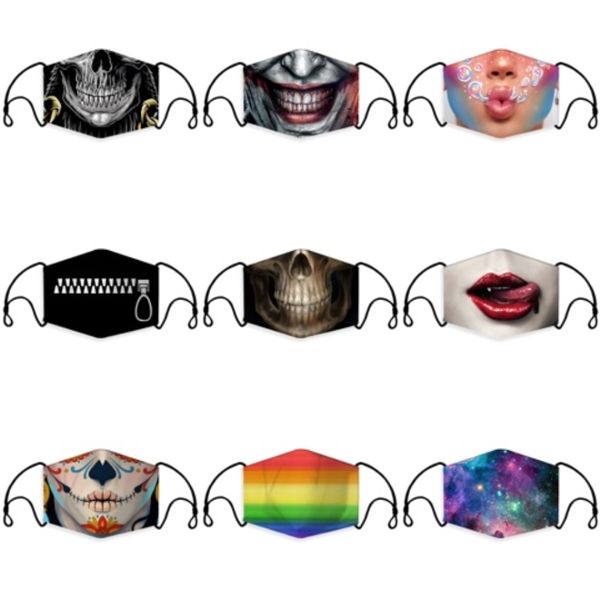 

child stereo face masks ultrathin ice silk fold anti splash sun protective mouth mask mascherine dust printed reusable 1 5nq e19#820