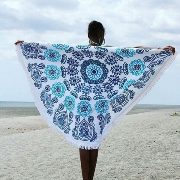 

2019 new style tassel shawl summer beach towel shawl beach towel, Blue;gray