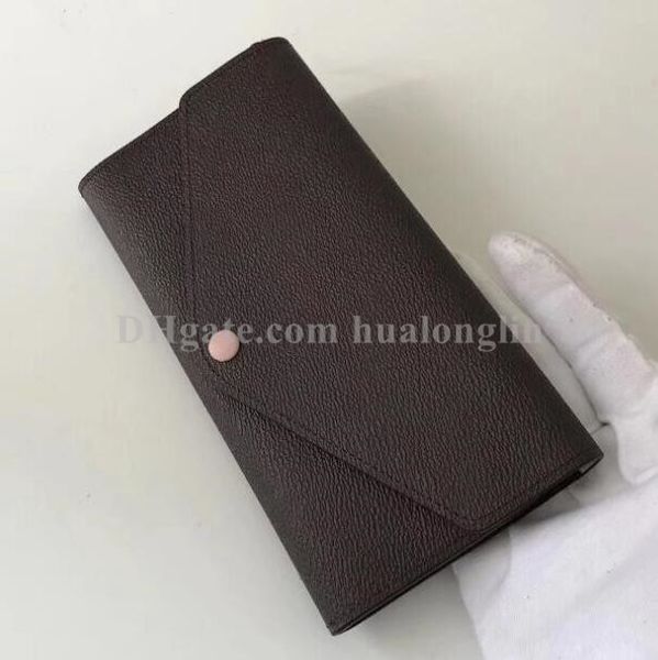 

women wallet purse original box wallets bag date code card holder fashion, Red;black