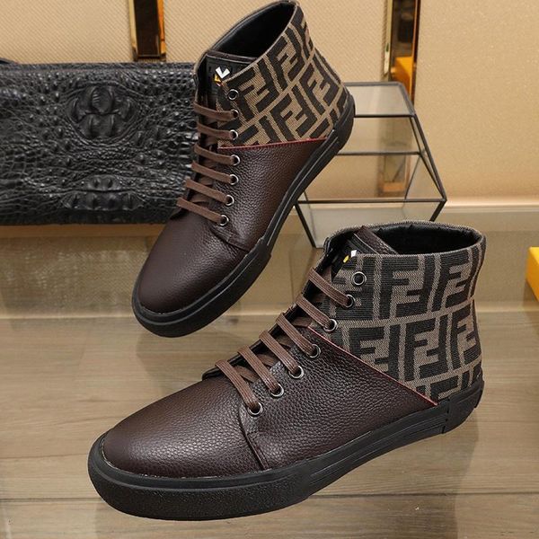

new drop ship lightweight mens shoes design comfortable luxury sneakers high lace -up sports men shoes chaussures pour homm, Black