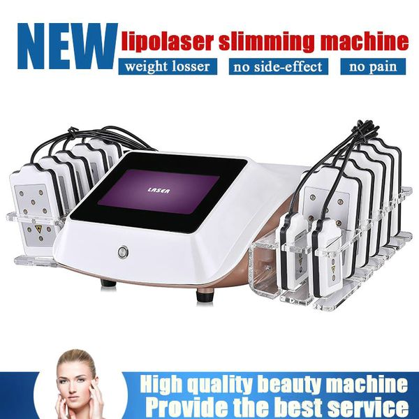 

12 pads 650nm diode lipo laser lipolaser slimming machine diode laser body shaping lipolysis equipment dhl fast ship, Black