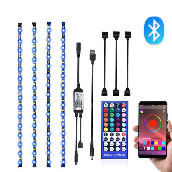 

usb led strip dc 5v 50cm 1m 2m 3m 4m ir 40key controller app bluetooth control flexible light deskscreen tv background lighting