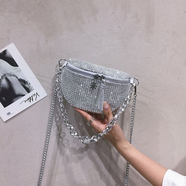 

new fashion super bag rhinestone shoulder messenger bag fashion chest bag