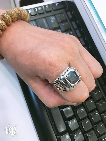 

925 sterling silver men's ring fine jewelry chinese ghost zircons thai silver open rings hiphop ethnic vintage trendy