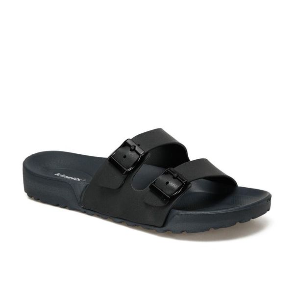 

flo sonta black male slippers kinetix