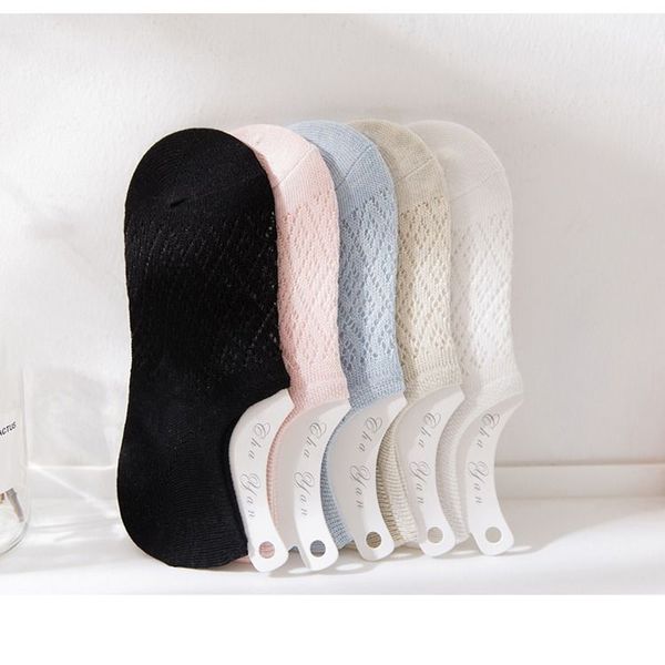 

socks & hosiery 5 pairs pack summer women ankle low-cut boat for woman, Black;white
