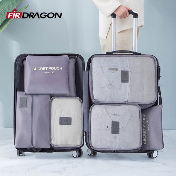 

portable travel clothing storage bag bag seven pieces multi-function four-grid clothing storage consolidation set of 6