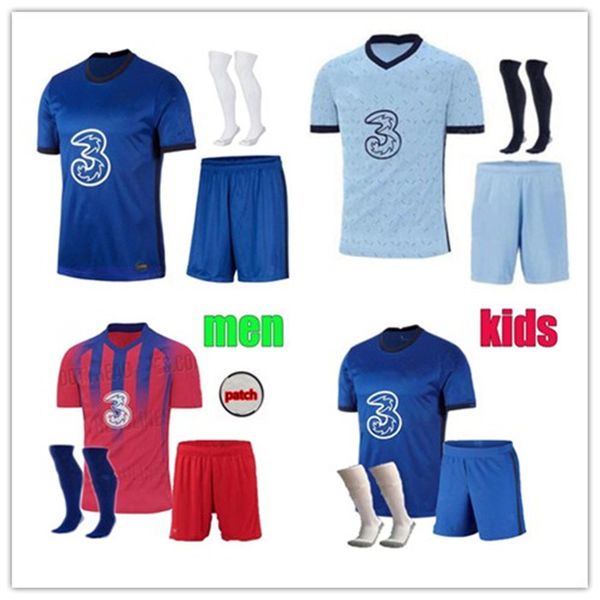 

men kids 2020 2021 KOVACIC WILLIAN PULISIC SOCCER JERSEY kits 19 20 21 JORGINHO GIROUD KANTE PEDRO BATSHUAYI FOOTBALL SHIRT Full set Uniform
