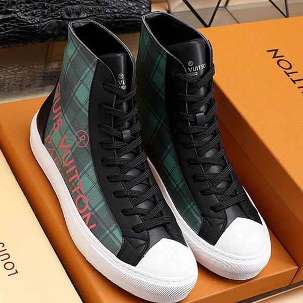 

tattoo sneaker boot men shoes vintage breathable fashion design sports shoes vintage high lace -up soft men shoes zapatillas hombre, Black