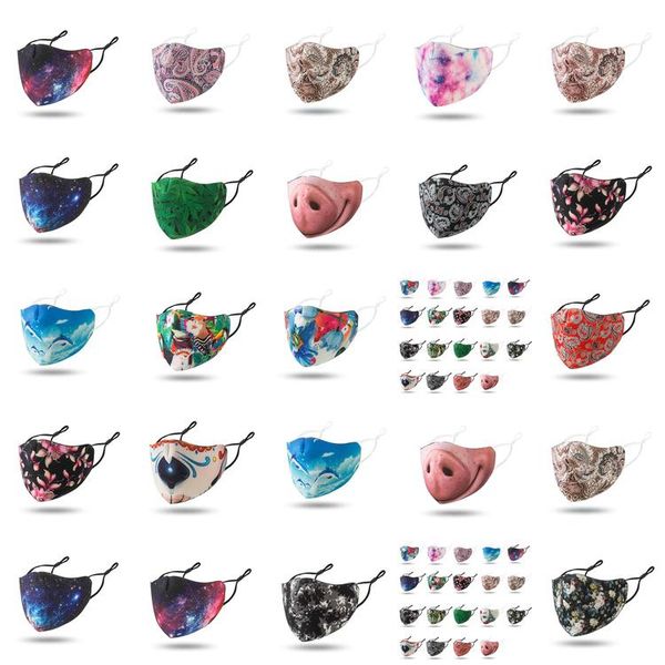 

aqua designer face mask reusable funny nose masks mascherine high fashion washable cloth black red starry sky mask cynze zbhwss