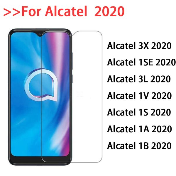 Protezione dello schermo del telefono in vetro temperato trasparente 2.5D 9H 0.3mm per ALCATEL 3X 1SE 3L 1V 1S 1A 1B 2020 Pellicola in vetro trasparente HD