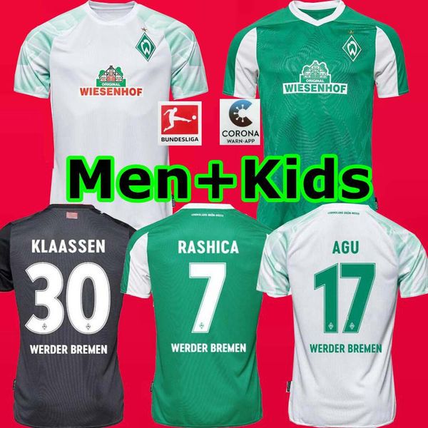 

thaila 20 21 sv werder bremen soccer jerseys 2020 2021 home away third klaassen fÃ¼llkrug osako rashica m.eggestein football shirts, Black;yellow