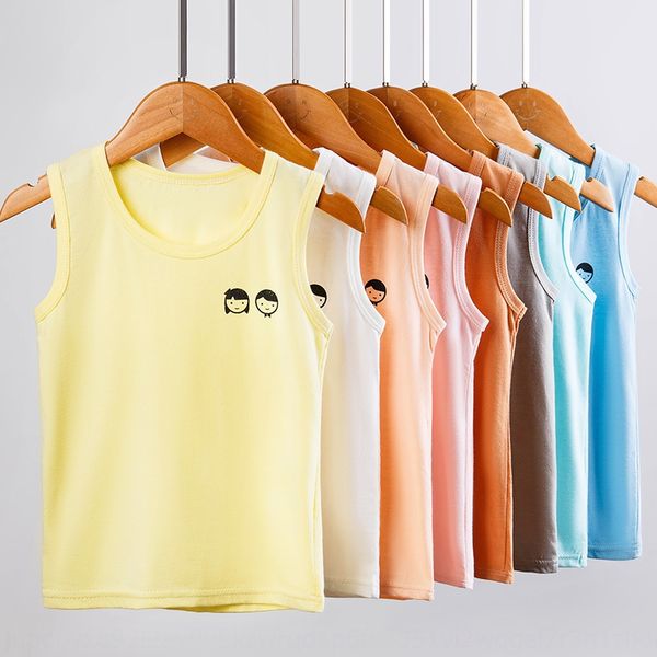 

new i-shaped cotton casual base vest shirt sweat-absorbing solid color children's multi-color children's vest summer, Blue