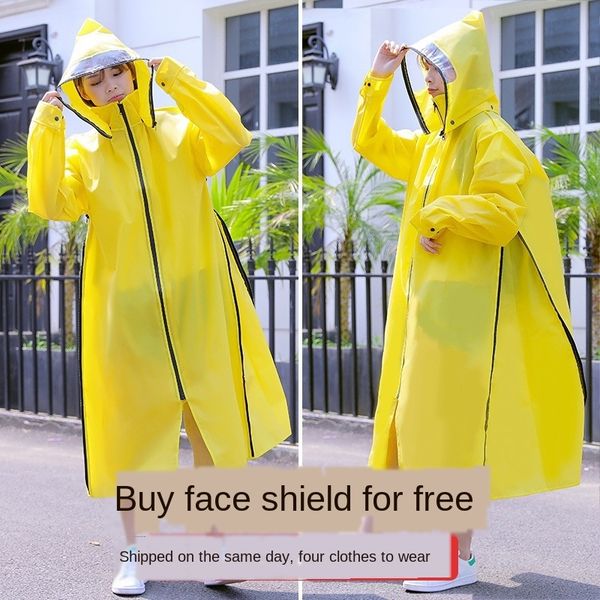 

upgqf raincoat full-body cycling travel electric bicycle raincoat poncho bicycle long rainstorm-proof outdoor men's and women's el