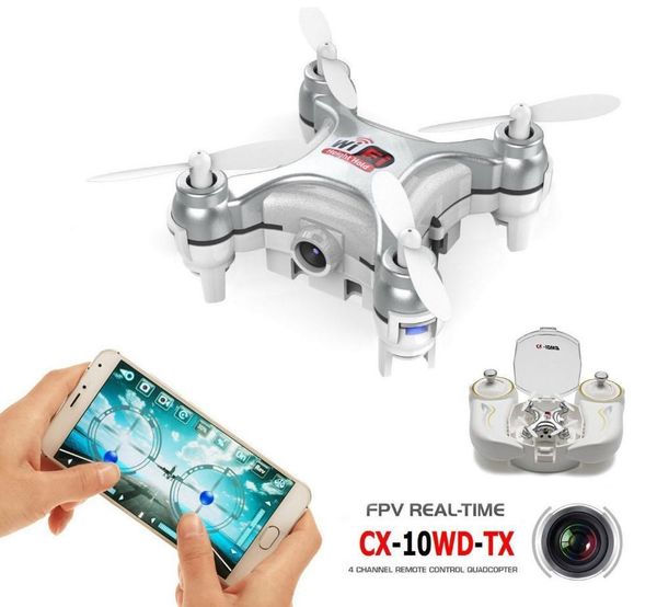 

original cheerson cx-10w 4ch 6-axis gyro wifi fpv drone rtf 3d eversion mini rc quadcopter drone with 0.3mp camera