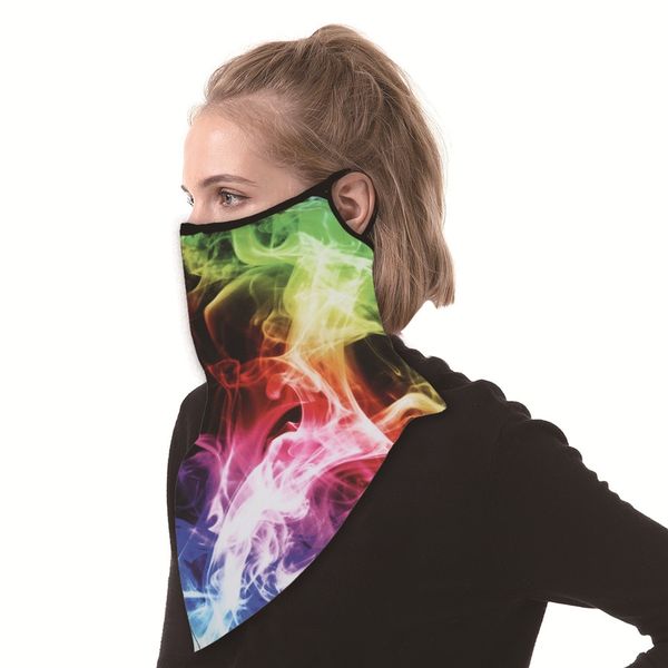 

3d animal monkey shark dog tiger face masks seamless magic bandana neck warmer tube shield gaiter scarf headband snowboard bicycle headwe#35, Black