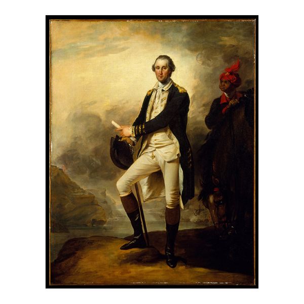 

George Washington Lansdowne portrait The First US President Art Posters Print Photopaper 16 24 36 47 inches