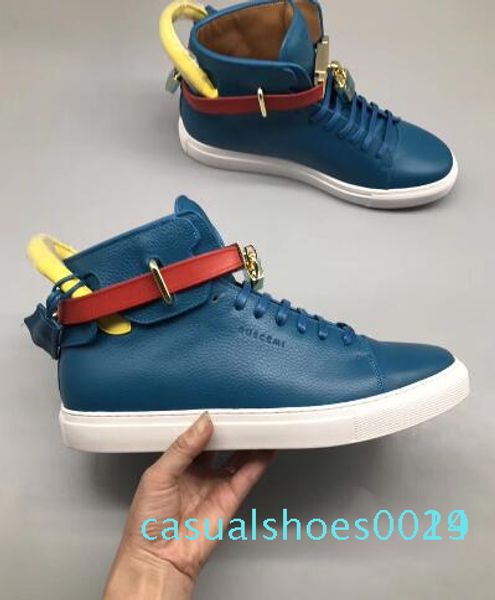 

luxury lock sneakers for men blue shoes flat 100mm trio petrol new season sneaker mid sneakers kanye west skate c14, Black