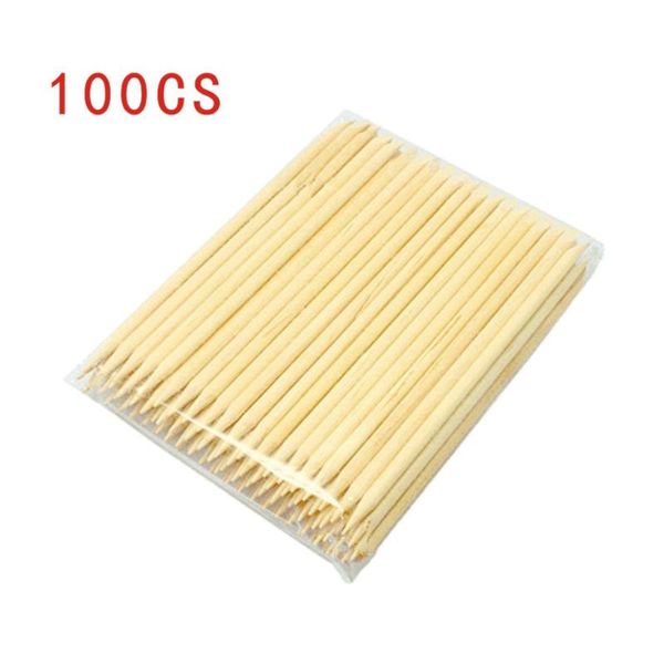 

nail art kits 100pcs point drill pen rods stickers pressure bar wood sticks remover double head cuticle pusher sharp nails tools