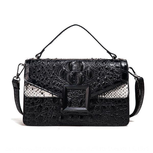 

fashion crocodile pattern small square shoulder small square new style women's fashion embossed women's shoulder bag crossbody bag, White