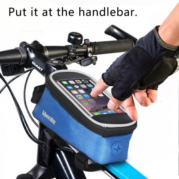 

mountain bike riding equipment accessories frame front beam mobile phone bicycle touch screen mobile phone bag bicycle bag