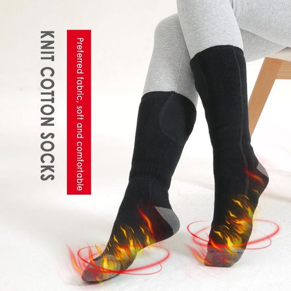 

new electric heating socks male charging heat insulation stockings female winter heating foot warmer artifact warming-sock, Blue;black