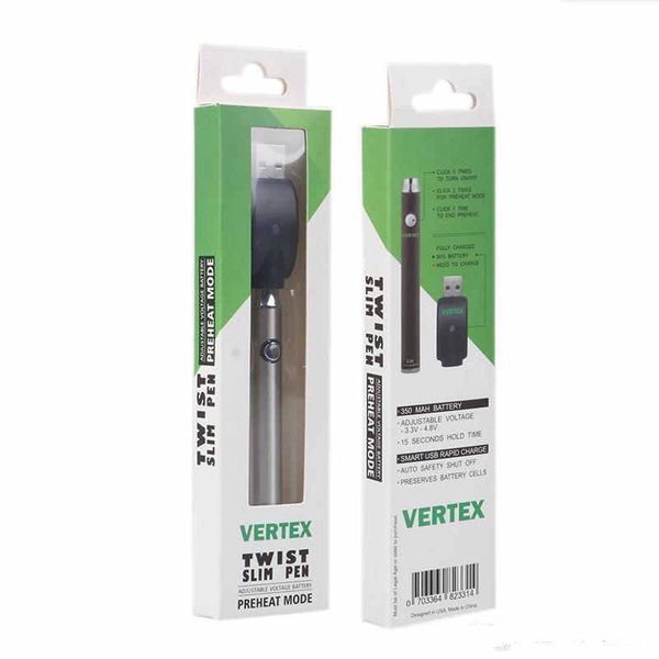 

law preheat vv battery bottom twist 380mah vape pen variable voltage usb charger battery kit for 510 thread thick oil cartridges dank xywkfw