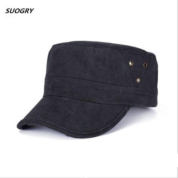 

suogry fashion gorra washed cotton adjustable solid color hat german army caps, Blue;gray