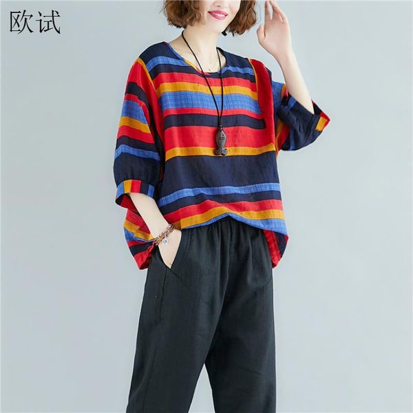 

plus size t shirt graphic tees women 2020 summer vogue korean tshirt cotton linen print t-shirt casual tee shirt femme new, White