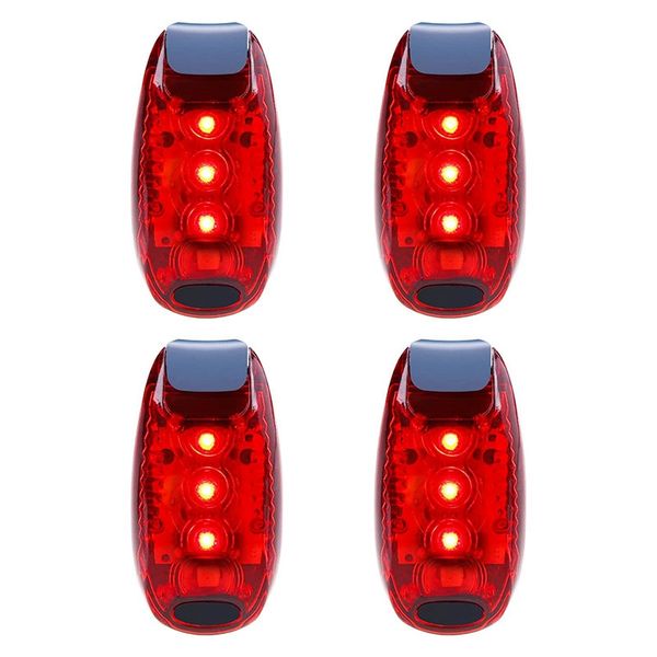 

4 pcs safety light waterproof red flashing bicycle rear light, suitable for running, walking, cycling, helmet, etc