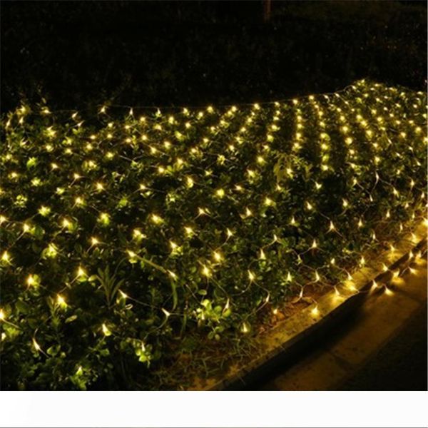 

led net lights110v- 220v wedding decoration christmas fairy string light outdoor holiday festival multi outdoor garden lamp crestech