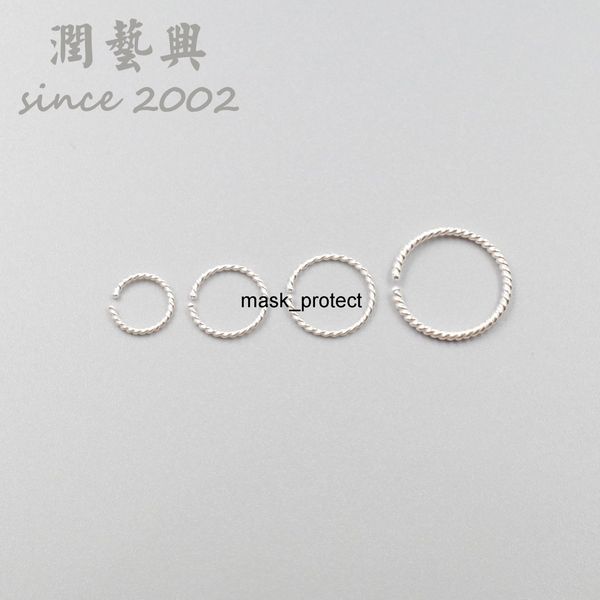 

runyixing s925 sterling silver twist линия носа кольцо простые моды персонализированный пирсинг стиль горячая продажа