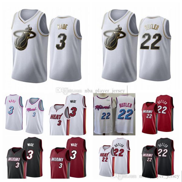 

mens 22 jimmy butler 14 tyler herro miami heat 3 dwyane wade 25 kendrick nunn basketball jersey, Black;red