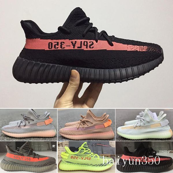 

2019 new v2 high-quality sesame oil ice yellow 36-46 designer shoes blue coloring v2 red male and female running shoes we-6k, Black