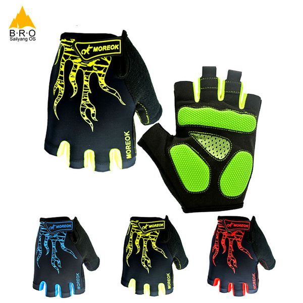

breathable bicycle gloves half finger guantes de ciclismo road bike glove motorcycle cycling gloves for bicycle sports mittens, Silver