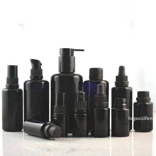 

5ml glass dropper bottle 10ml black purple crystal essential oil bottle 15ml cosmtic containers 20ml refillable toner pot